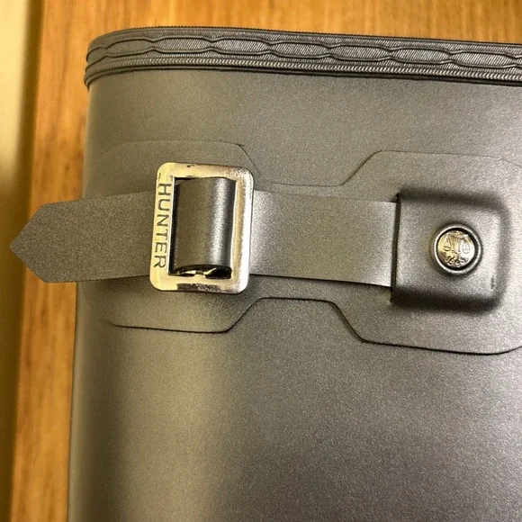 HUNTER Original Tall Nebula Waterproof Rain Boot Silver Women Size 7 Rubber - Picture 9 of 16